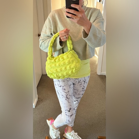 NWT JASON WU Silver Metallic and wild lime hand bag. - Picture 14 of 16